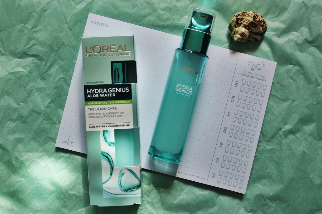 L´ORÉAL HYDRA GENIUS ALOE WATER #DRINKFORYOURSKIN