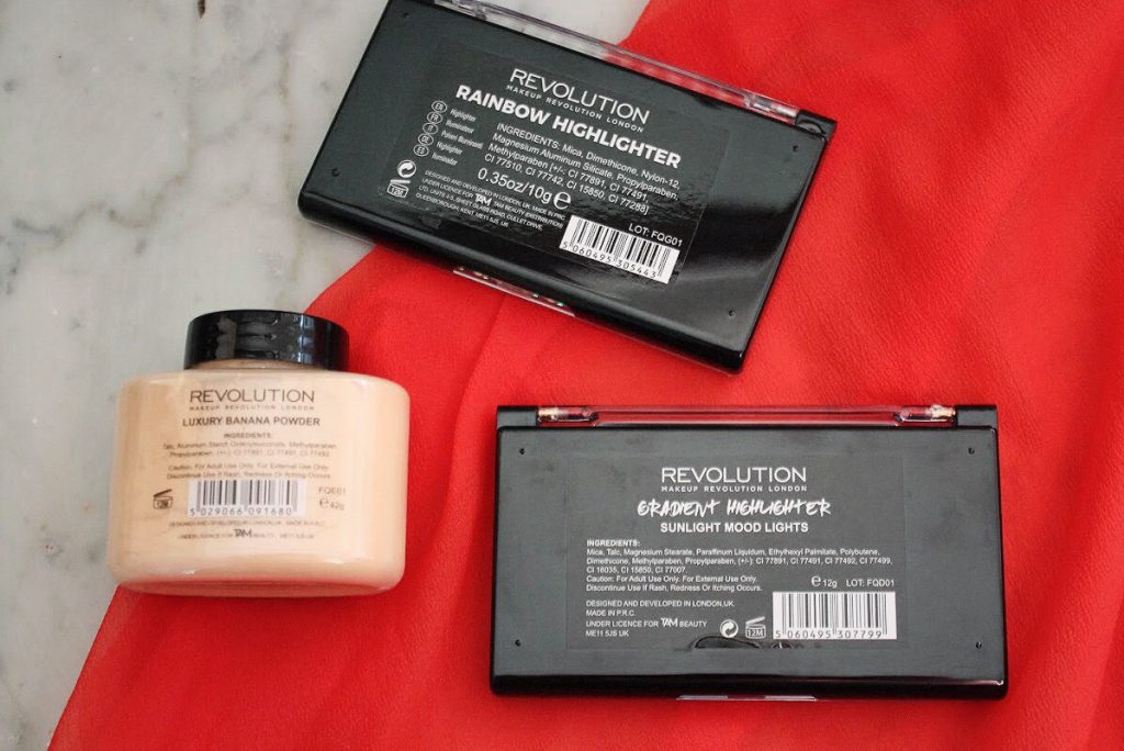 Revolution Highlighter and Banana Luxury Powder