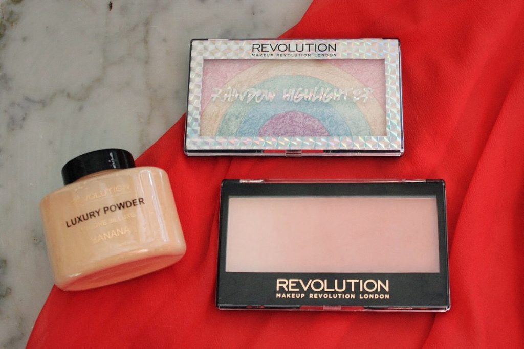 Revolution Highlighter and Banana Luxury Powder