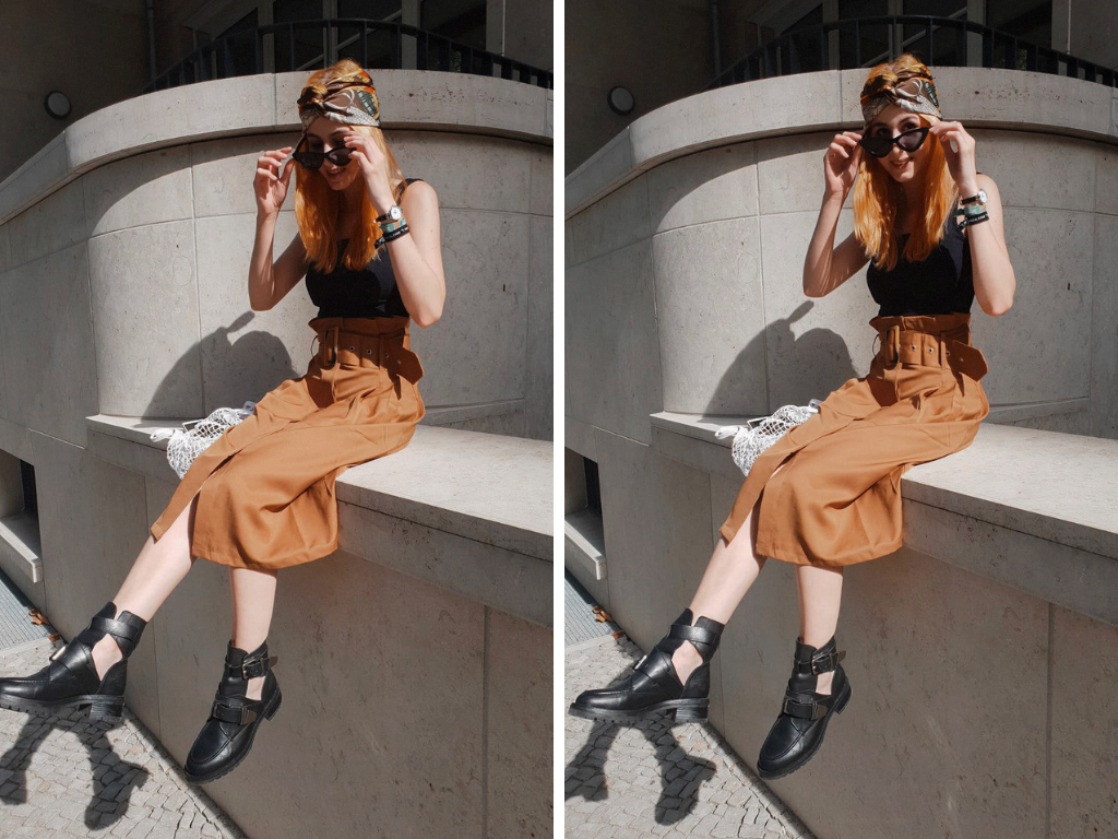 SOMMER OUTFIT: PAPERBAG ROCK UND CUT-OUT BOOTS | Berlin