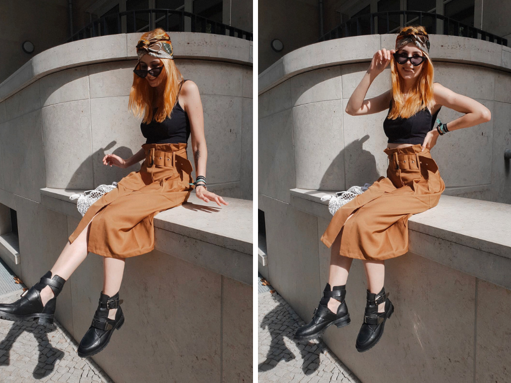 SOMMER OUTFIT: PAPERBAG ROCK UND CUT-OUT BOOTS | Berlin