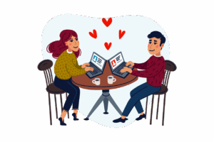 Dating und Jobsuche - Bilder via Canva mspoint